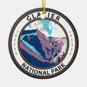 Glacier National Park Canada  Badge Keramisch Ornament