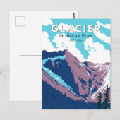 Glacier National Park Canada Travel Art  Briefkaart (Voorkant / Achterkant)