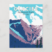 Glacier National Park Canada Travel Art Briefkaart (Voorkant)
