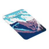 Glacier National Park Canada Travel Art  Magneet (Rechterzijde)