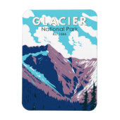 Glacier National Park Canada Travel Art  Magneet (Verticaal)