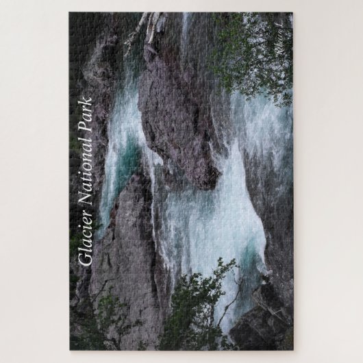 Glacier National Park Curving Stream Foto Legpuzzel (Verticaal)