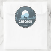 Glacier National Park Deer Ronde Sticker (Tas)