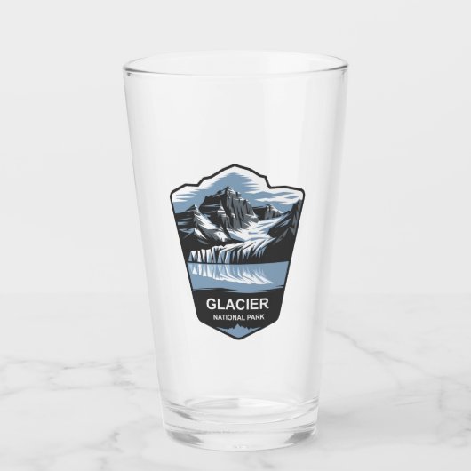 Glacier National Park-embleem Glas (Voorkant)
