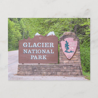 Glacier National Park Entrance Sign Briefkaart