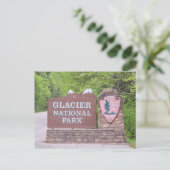 Glacier National Park Entrance Sign Briefkaart (Staand voorkant)
