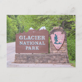 Glacier National Park Entrance Sign Briefkaart
