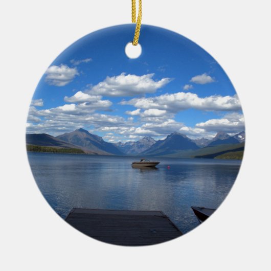 Glacier National Park-fotografie. Keramisch Ornament (Voorkant)