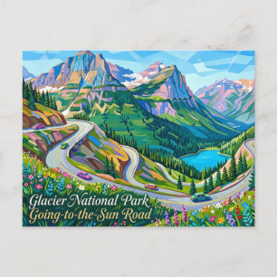 Glacier National Park Going-to-the-Sun Road Briefkaart