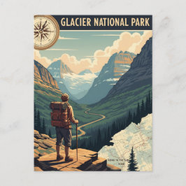 Glacier National Park Going-to-the-sun road Briefkaart