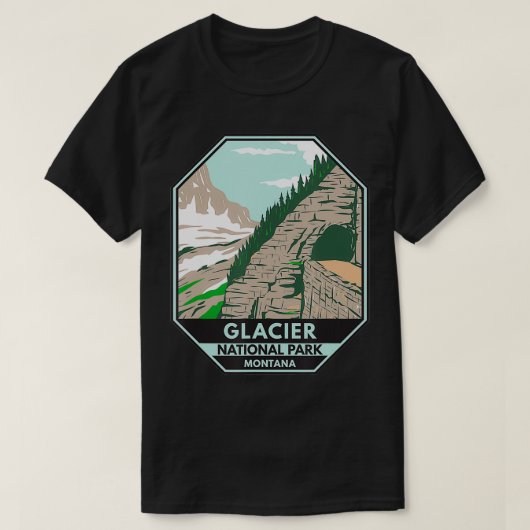 Glacier National Park Going to the Sun Road Montan T-shirt (Design voorkant)