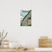 Glacier National Park Going to the Sun Road Retro Poster (Keuken)