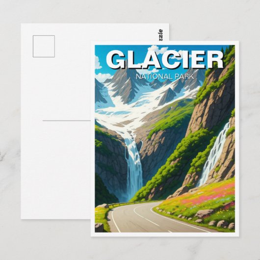 Glacier National Park Going-to-the-sun weg Briefkaart (Voorkant / Achterkant)