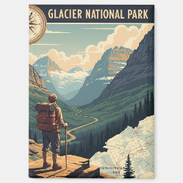 Glacier National Park Going-to-the-sun-weg Magneet