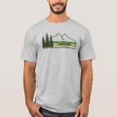 Glacier National Park Green Stripes T-shirt (Voorkant)