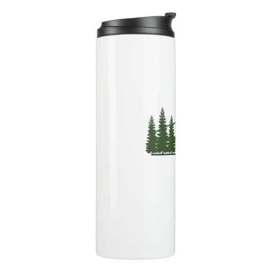 Glacier National Park Green Stripes Thermosbeker (Gedraaid links)