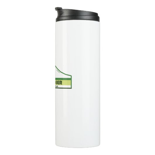 Glacier National Park Green Stripes Thermosbeker (Geroteerd rechts)