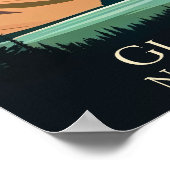 Glacier National Park Hedendaagse kunst Poster (Hoek)