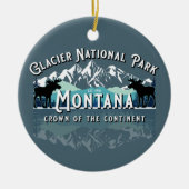 GLACIER NATIONAL PARK HOLIDAY KERAMISCH ORNAMENT (Voorkant)