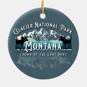 GLACIER NATIONAL PARK HOLIDAY KERAMISCH ORNAMENT