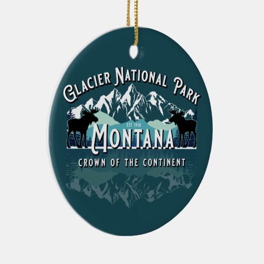 GLACIER NATIONAL PARK HOLIDAY KERAMISCH ORNAMENT (Rechts)