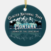 GLACIER NATIONAL PARK HOLIDAY KERAMISCH ORNAMENT (Voorkant)