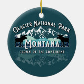 GLACIER NATIONAL PARK HOLIDAY KERAMISCH ORNAMENT (Achterkant)