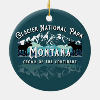 GLACIER NATIONAL PARK HOLIDAY KERAMISCH ORNAMENT