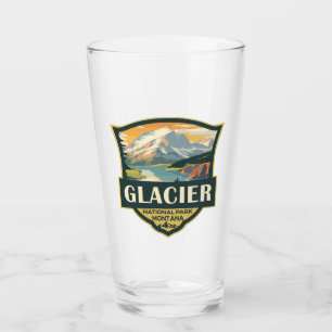 Glacier National Park Illustratie Reizen  Glas
