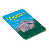 Glacier National Park Illustratie Reizen  Magneet (Rechterzijde)