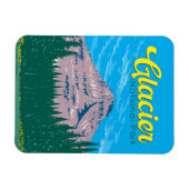 Glacier National Park Illustratie Reizen  Magneet (Horizontaal)