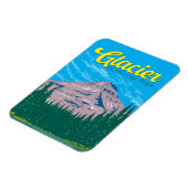 Glacier National Park Illustratie Reizen  Magneet (Linkerzijde)