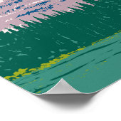 Glacier National Park Illustratie Reizen  Poster (Hoek)