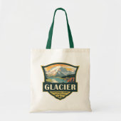 Glacier National Park Illustratie Reizen  Tote Bag (Voorkant)