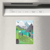 Glacier National Park Koelkastmagneet Magneet (Insitu (Vaatwasser))