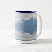 Glacier National Park Lake McDonald Winter Tweekleurige Koffiemok (Voorkant rechts)