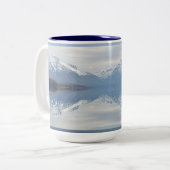Glacier National Park Lake McDonald Winter Tweekleurige Koffiemok (Voorkant links)