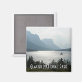 Glacier National Park Landscape Foto Magneet (Voorkant / Achterkant)