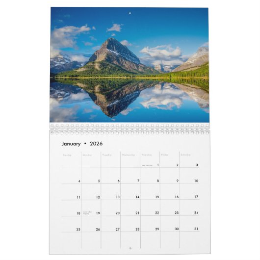 Glacier National Park Landschappen Kalender (Jan 2026)