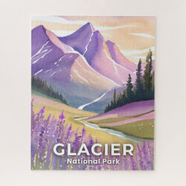 Glacier National Park | Lentelavendel aquarel Legpuzzel