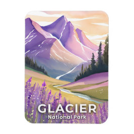 Glacier National Park | Lentelavendel aquarel Magneet