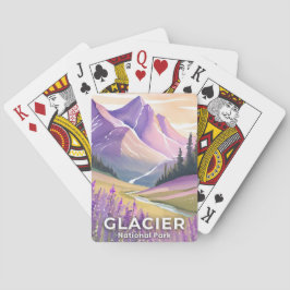 Glacier National Park | Lentelavendel aquarel Pokerkaarten