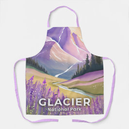 Glacier National Park | Lentelavendel aquarel Schort