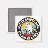 Glacier National Park Magneet (Voorkant / Achterkant)