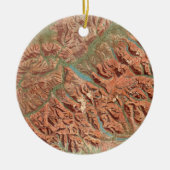  Glacier National Park Map Keramisch Ornament (Voorkant)