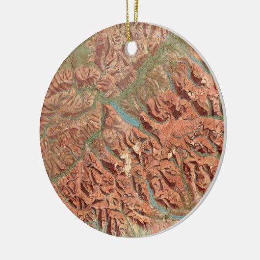  Glacier National Park Map Keramisch Ornament (Links)