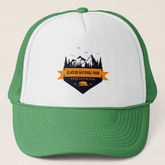 Glacier National Park Montana - Aangepaste naam Trucker Pet (Voorkant)