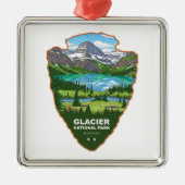 Glacier National Park Montana Arrowhead Metalen Ornament (Voorkant)