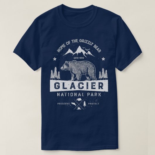 Glacier National Park  Montana Beer Mannen Wo T-shirt (Design voorkant)