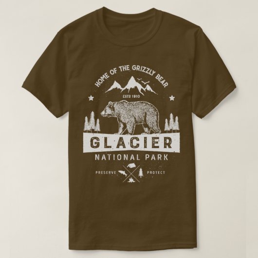 Glacier National Park  Montana Beer Mannen Wom T-shirt (Design voorkant)
